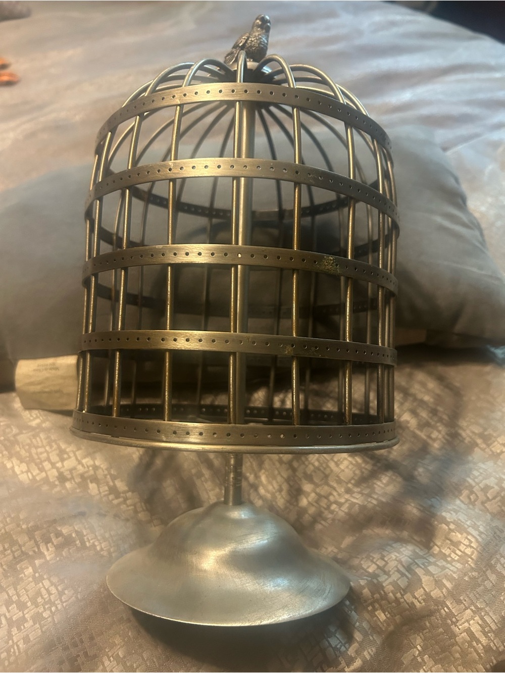 Decorative Metal Birdcage earring organizer